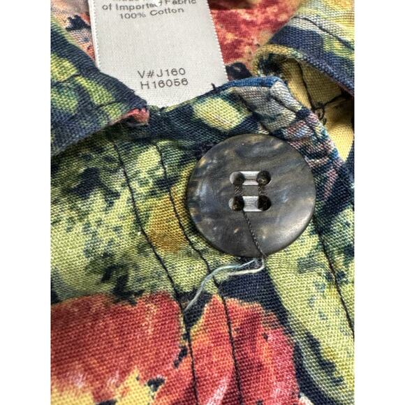 Coldwater Creek Women's M Button LS Multicolor Floral Shirt All Over Prints - Picture 3 of 9